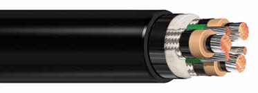24350.036400 – Flexible & Flame-Retardant Medium-Voltage VFD Power Cable Three-Conductor, Unarmored